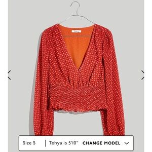 Madewell// Julianne Smocked Waist-Top